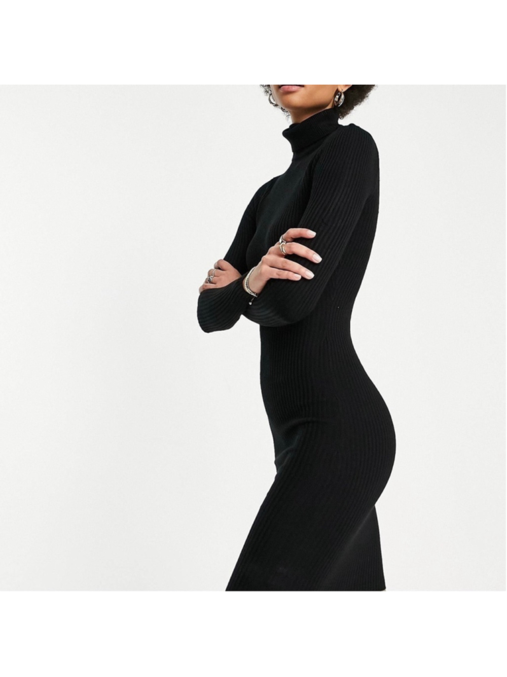 NWT ASOS Brave Soul Black Turtleneck Size US 6
